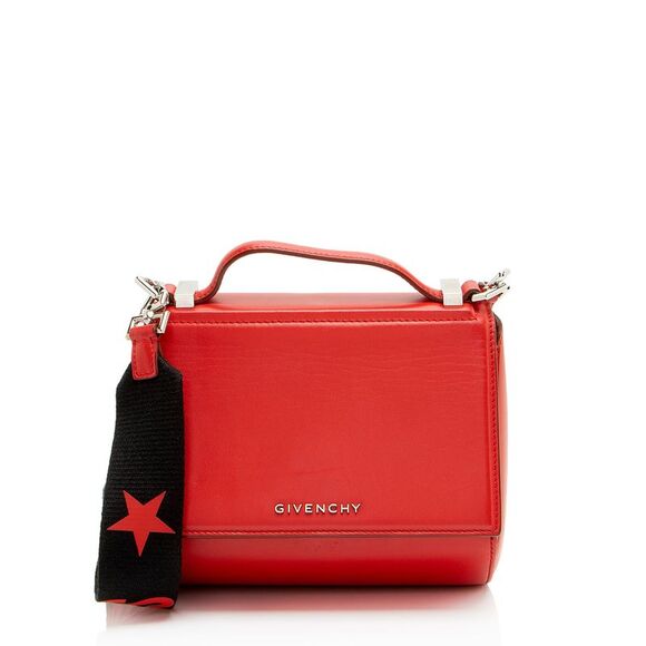 Givenchy Calfskin Pandora Box Logo Strap Mini Shoulder Bag - Picture 1 of 14